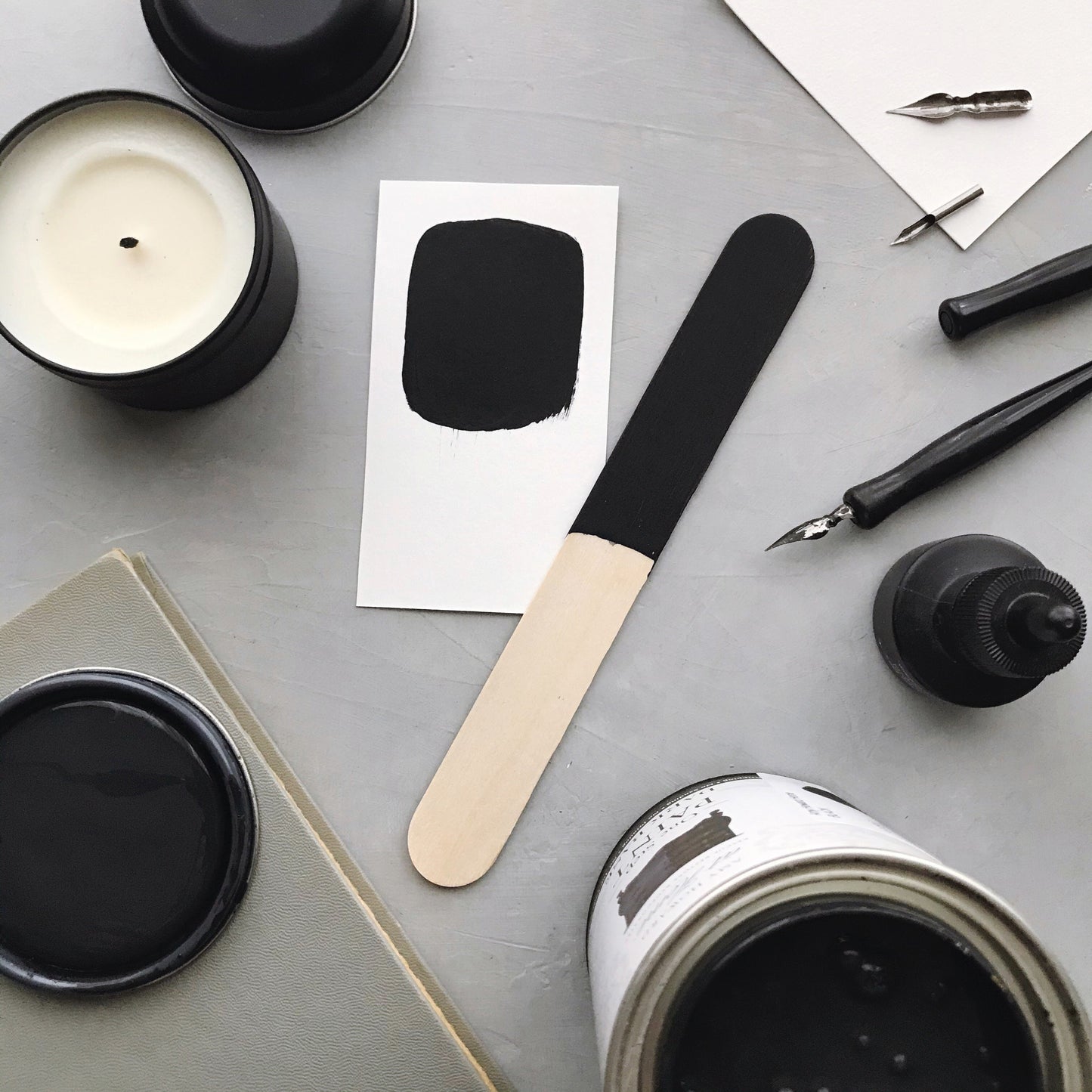 Black - One Step Paint - 4oz Sample