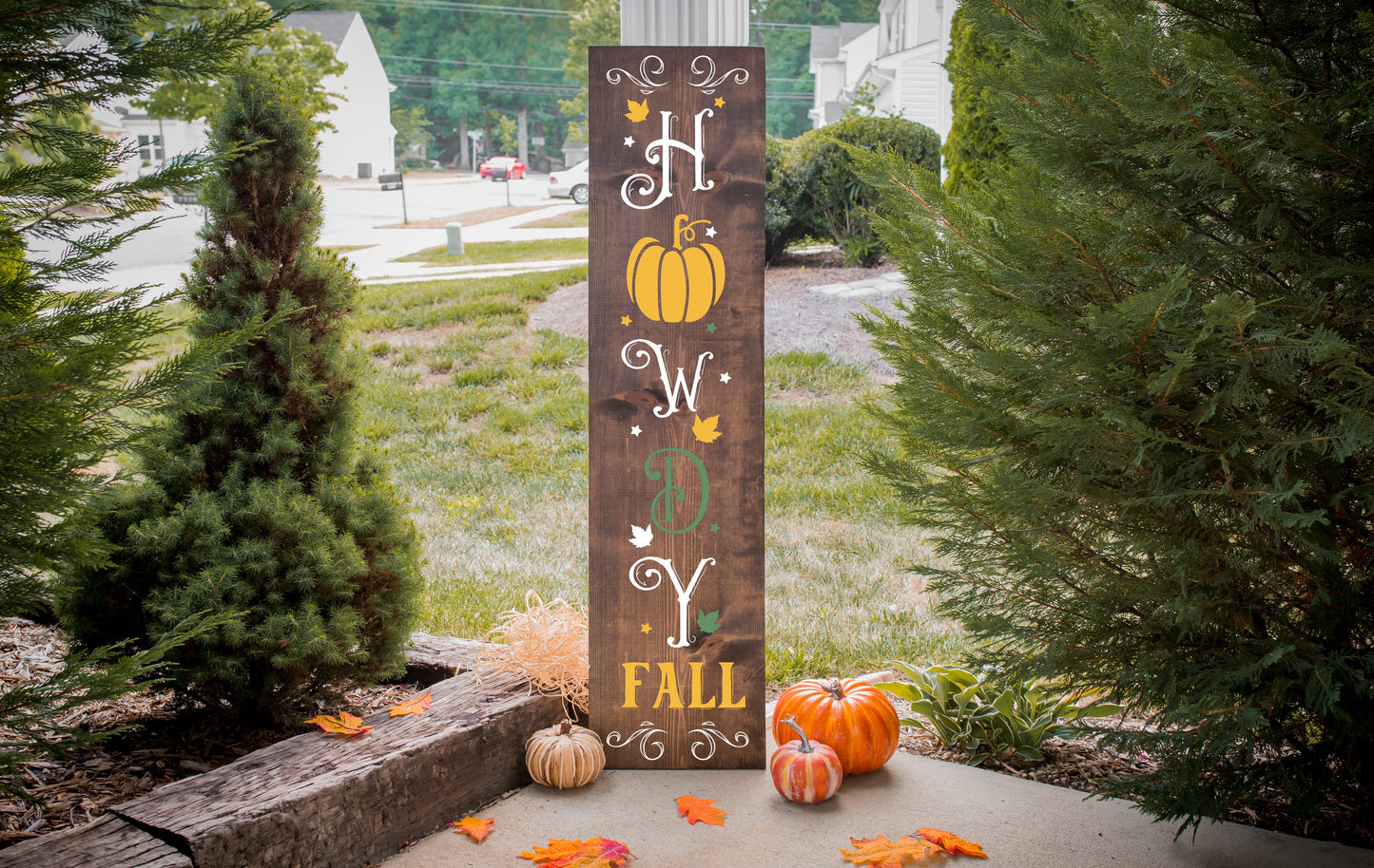 Fall Porch Leaner